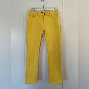 Ralph Lauren Women's Vibrant Yellow Slim Ankle Jeans